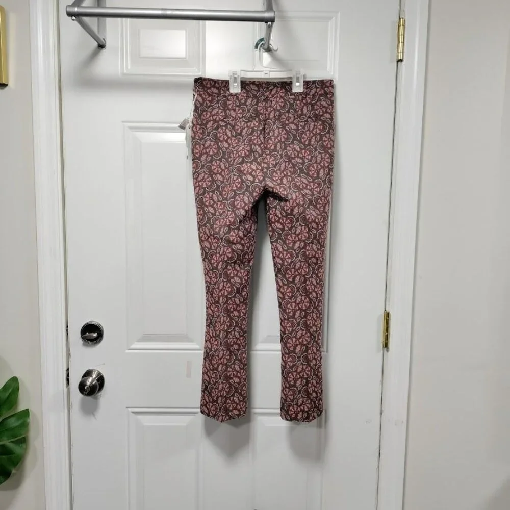 Anthropologie Slim Fit Pasley Floral Prairie Print Boho Festival Trouser  2 - Picture 8 of 12